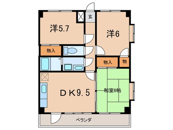 ジ－ク甲子園口Ⅰの物件間取画像